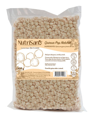 CEREAL QUINUA POP NATURAL  x100g $ 7.283 y x400g $ 24.871