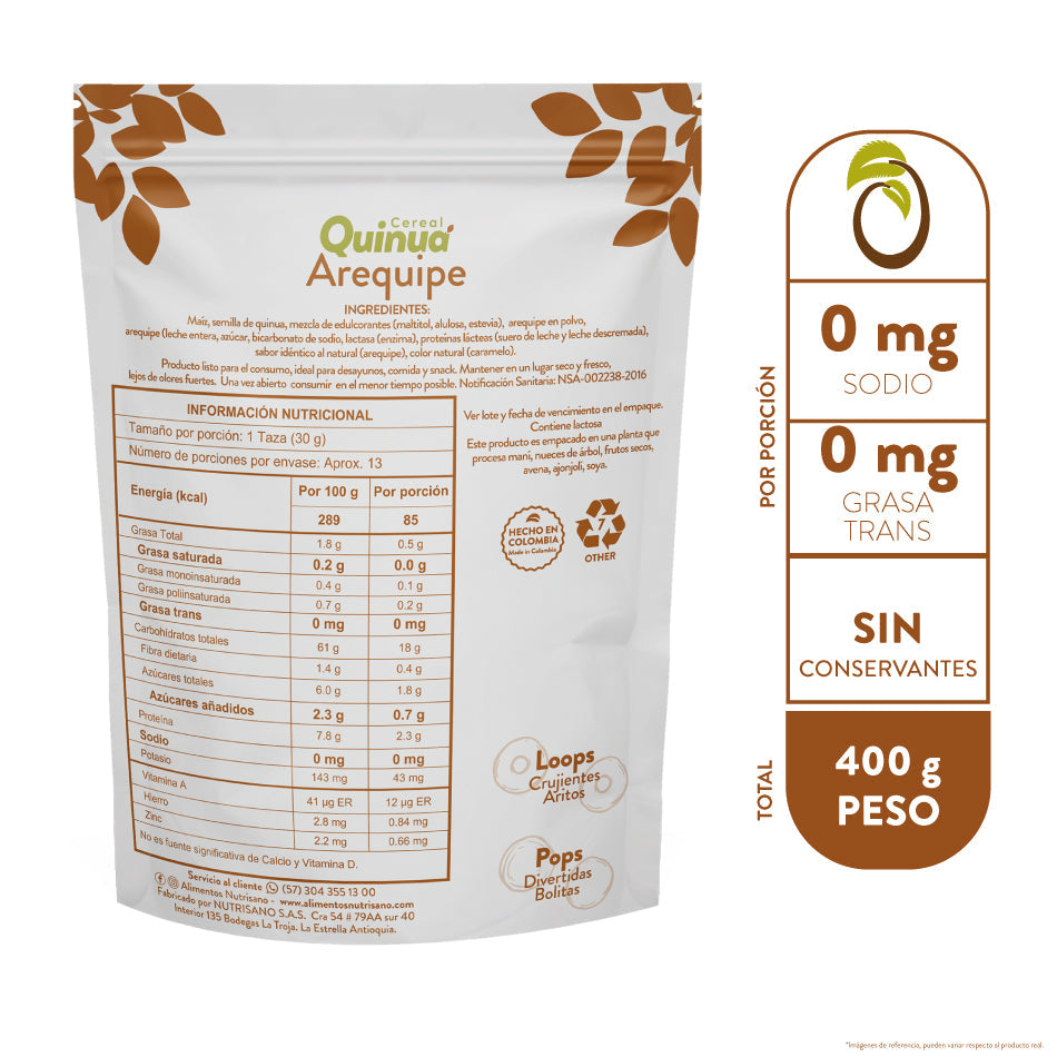 CEREAL QUINUA LOOPS AREQUIPE x 400 g