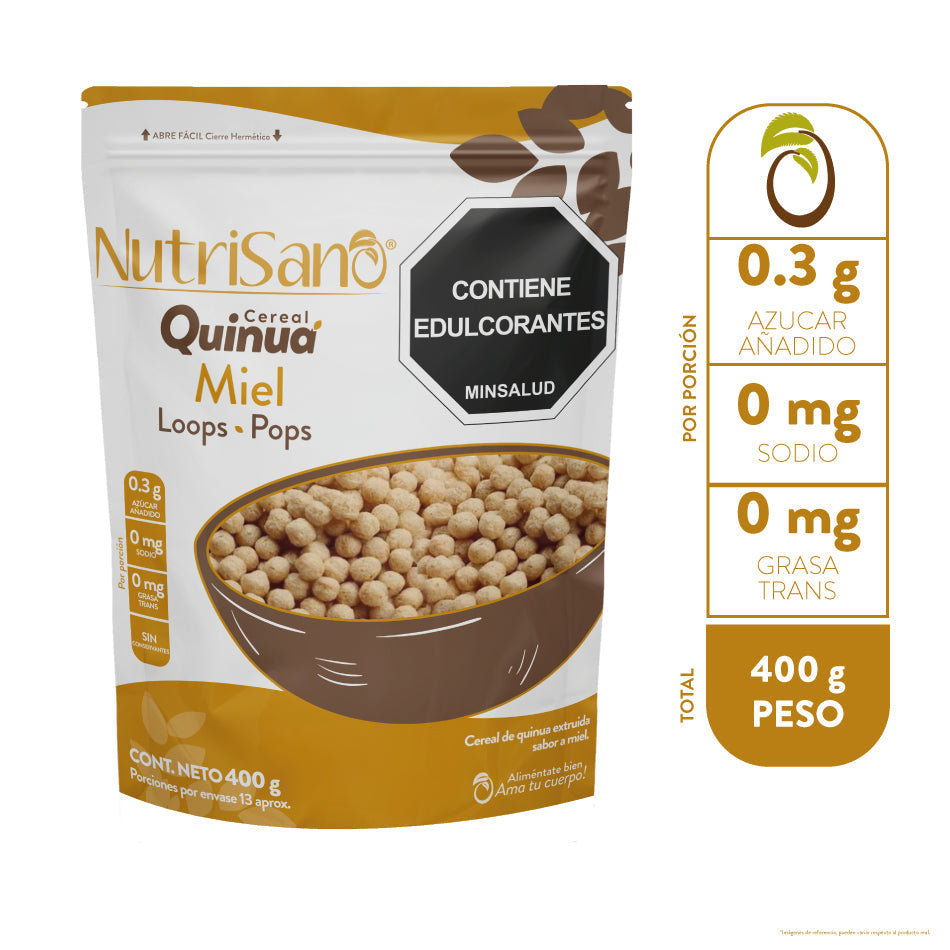 CEREAL QUINUA POPS MIEL x 400 g