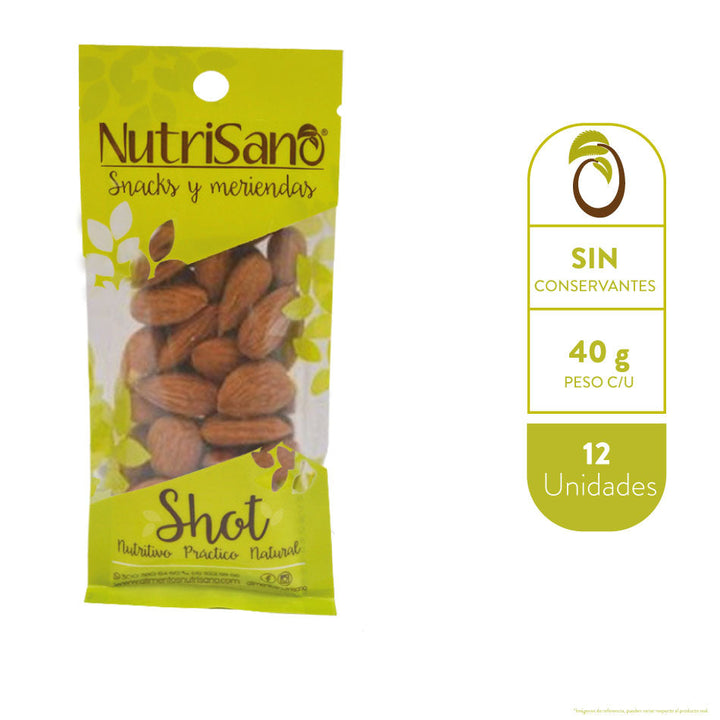 SHOT de ALMENDRAs  40 g X 12 UNDS